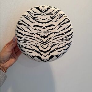 Rare Yves Saint Laurent Rive Droite Zebra Frisbee